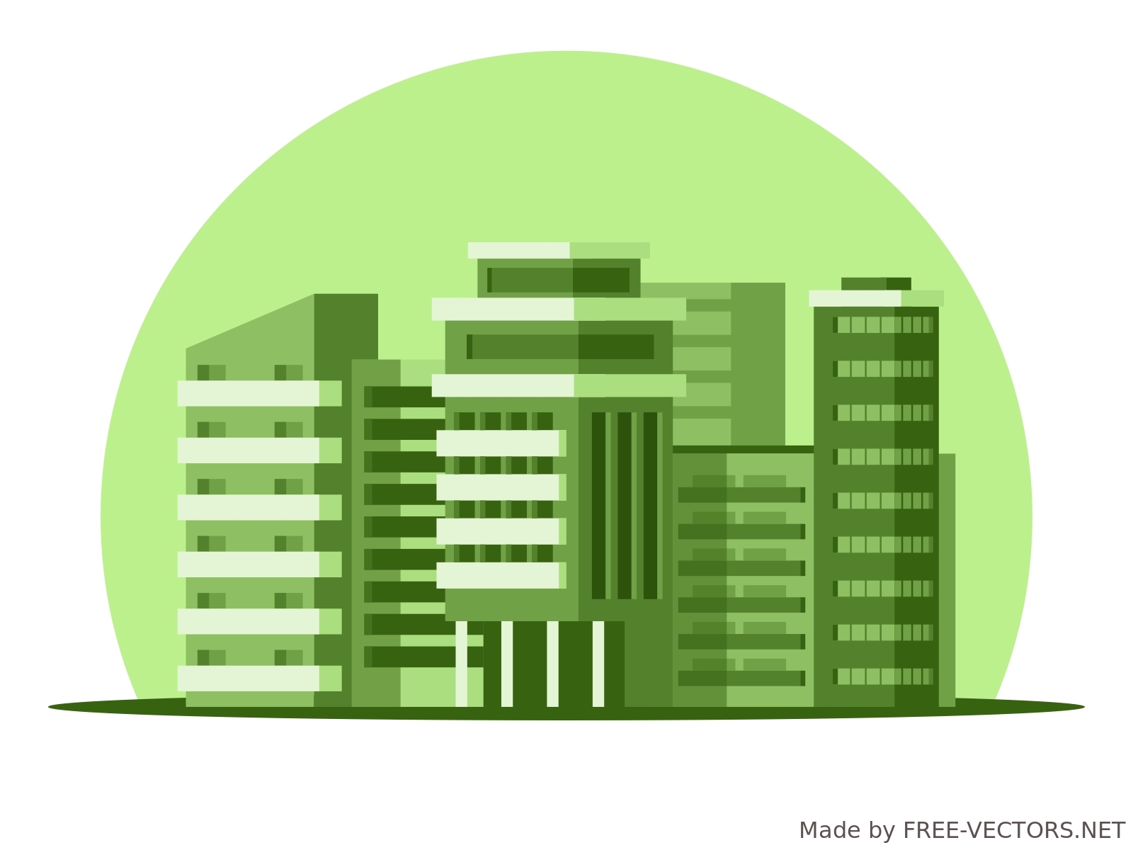 Illustration of skyline with a green overlay