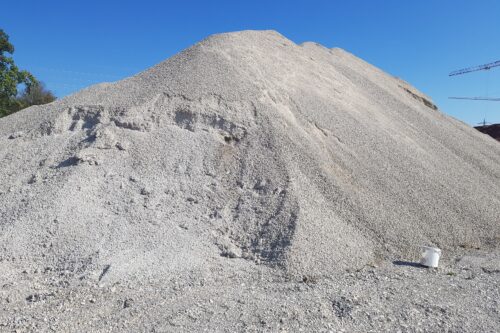 a mountain of aggregates